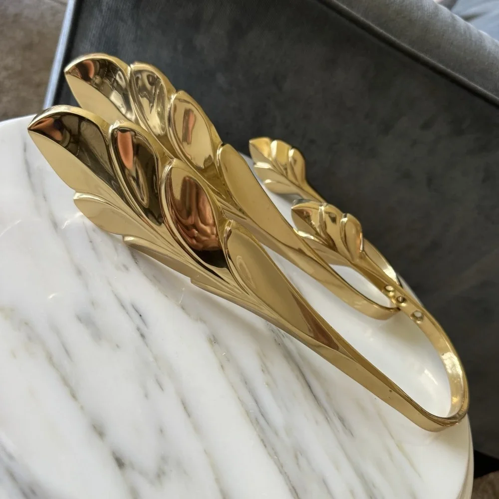 Solid Brass Leaf Design Curtain Tie Backs 11